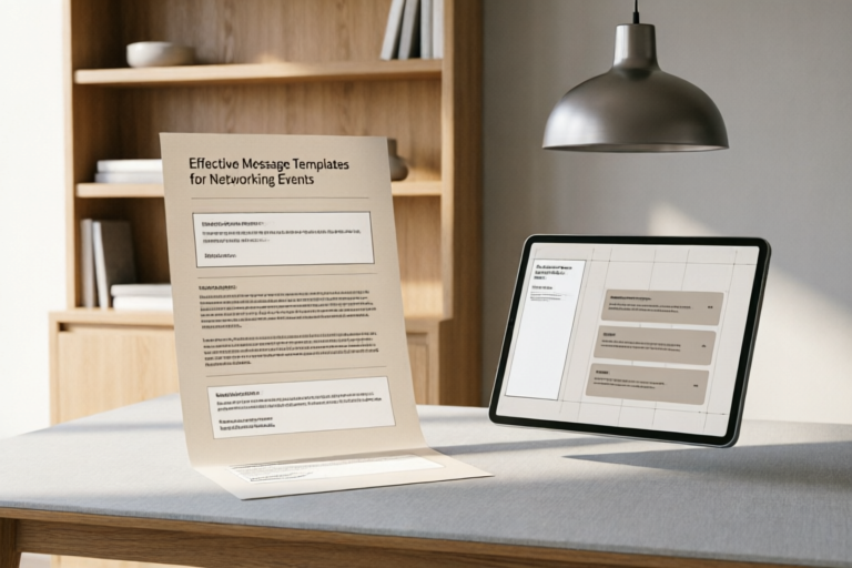 Effective Message Templates for Networking Events